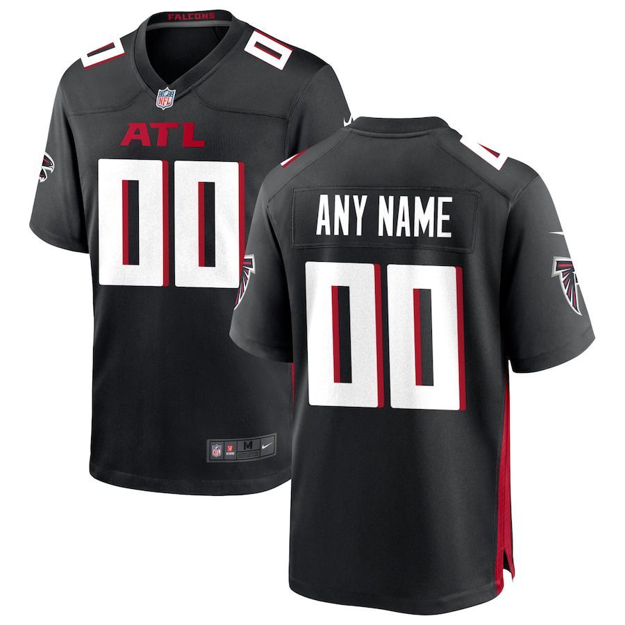 Men Atlanta Falcons Nike Black Custom Game NFL Jersey->customized nfl jersey->Custom Jersey